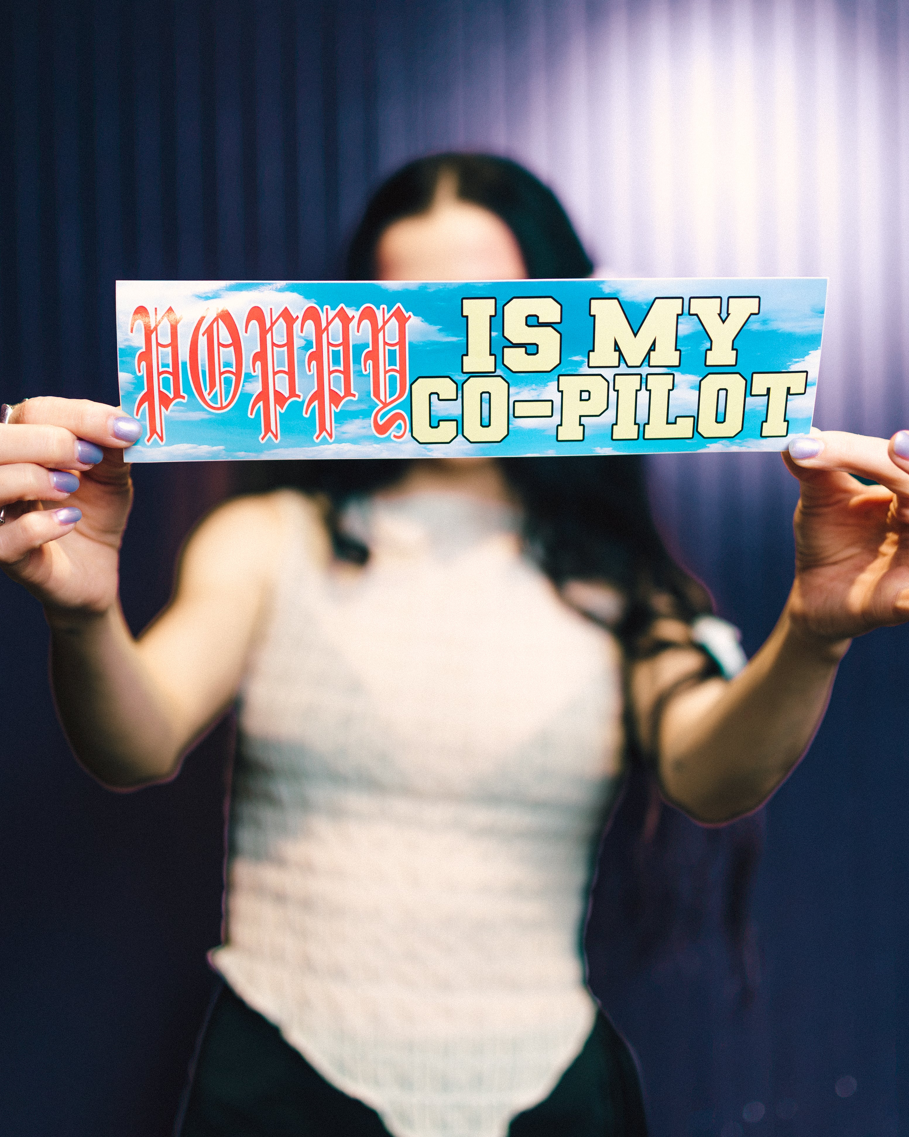Poppy Co-Pilot Bumper Sticker